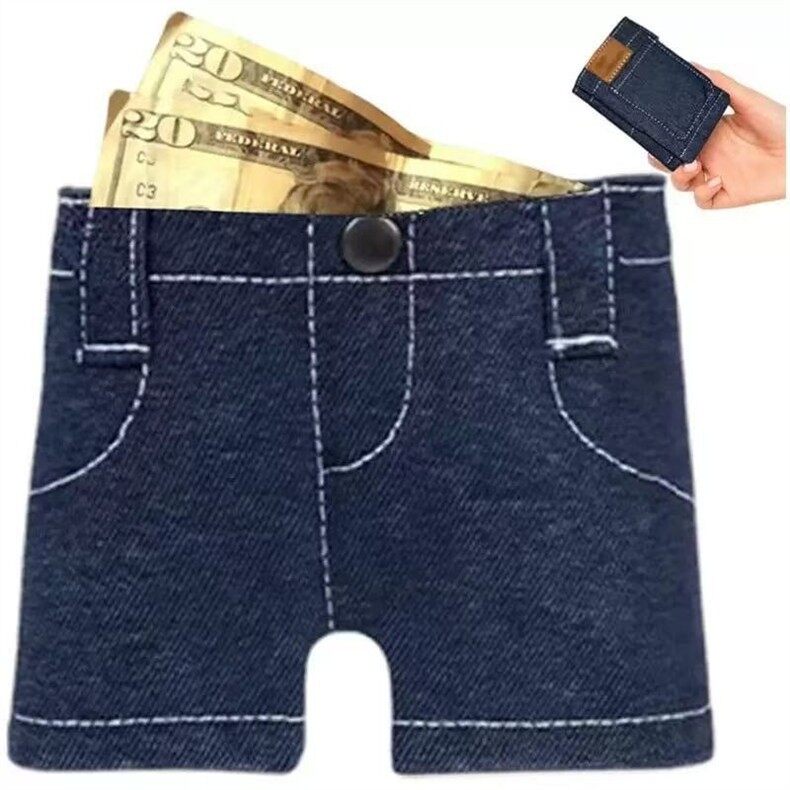 💴Mini Jeans Wallet Foldable Jeans Shape Coin Purse Card Holder