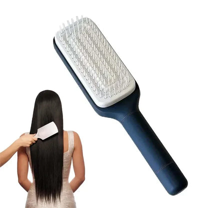 💇‍♀️Massage comb anti-static women's rotating telescopic hair comb hair comb cleaning airbag comb one-button lifting air cushion