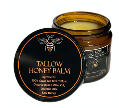 🏆Flash Sale⚡ 50K+ SOLD! Almost Gone-💥⏰Organic Grass-Fed Beef Tallow Balm with Raw Honey🔥