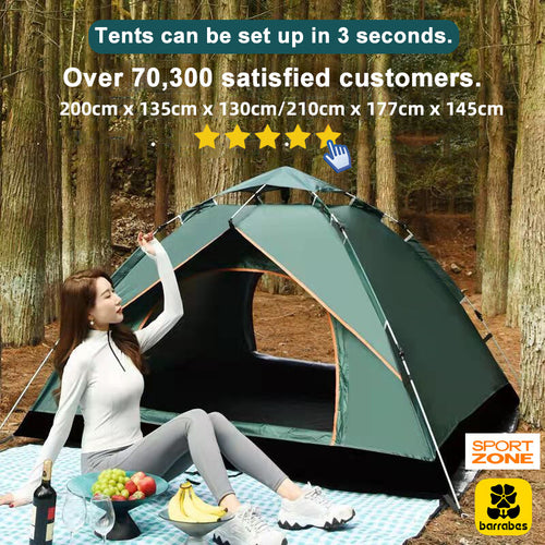 🔥🌟 [50% off] 🎉 3 Seconds Automatic Tent ⛺, Portable Outdoor 🌲, D-Ply Tarp Design 🏕️