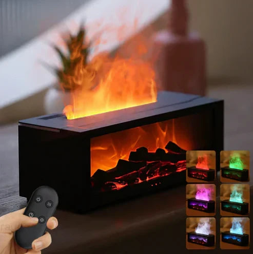 🔥 Fireplace Flame Diffuser Humidifier with Remote ✨