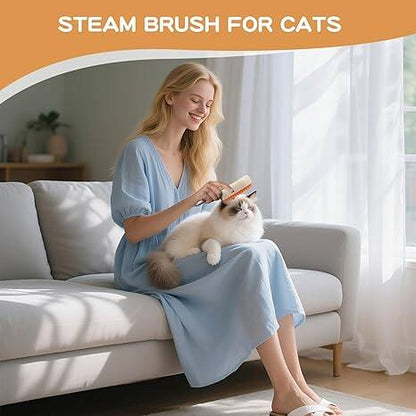 😻🐾Pet Steam Brush, Rechargeable Cat Hair Removal Steam Brush, 2025 New Four-in-One Pet Spray Hair Removal Comb, Anti-static, Massage, Cleaning, Hair Removal and Combing, Multi-function in One!🐾