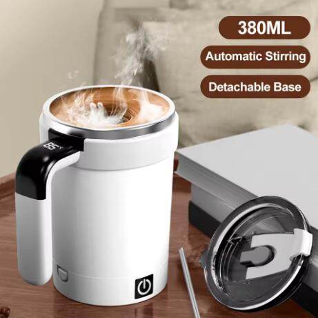 ✨380ML Smart Temperature Measurement Magnetic Automatic Stirring Cup, Electric Portable Coffee Cup, Suitable as a Holiday Gift