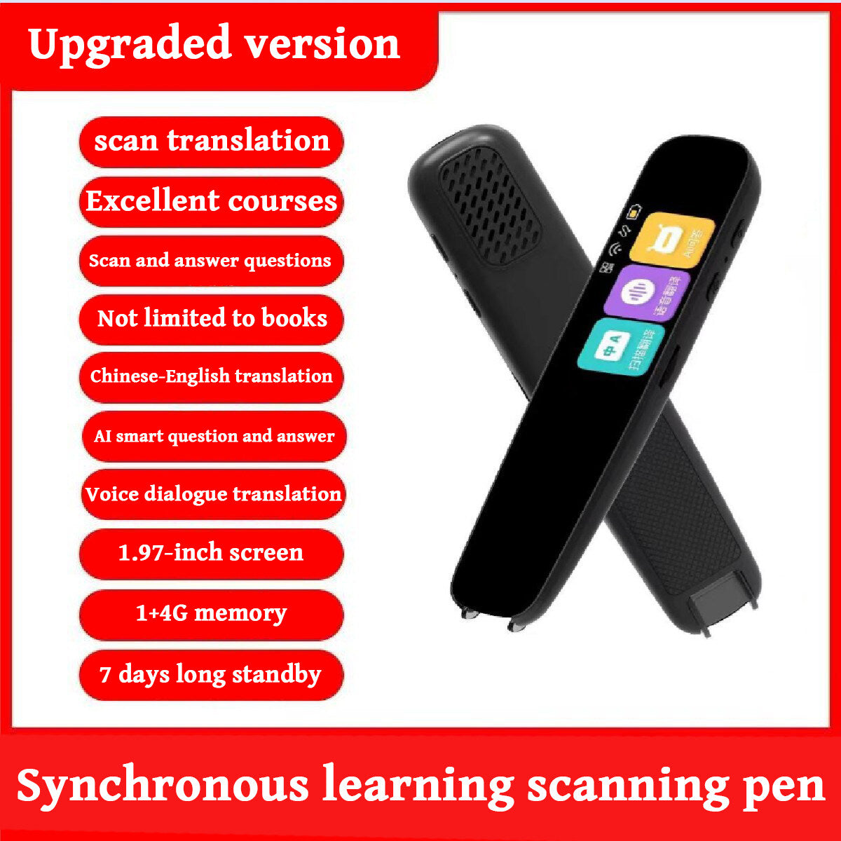 Multifunctional translation scanning reading pen (195 national languages)