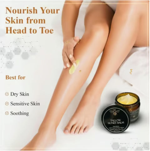 🏆Flash Sale⚡ 50K+ SOLD! Almost Gone-💥⏰Organic Grass-Fed Beef Tallow Balm with Raw Honey🔥