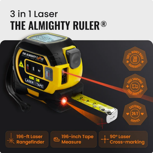 🛠️3 in 1 Laser Tape Measure 📏